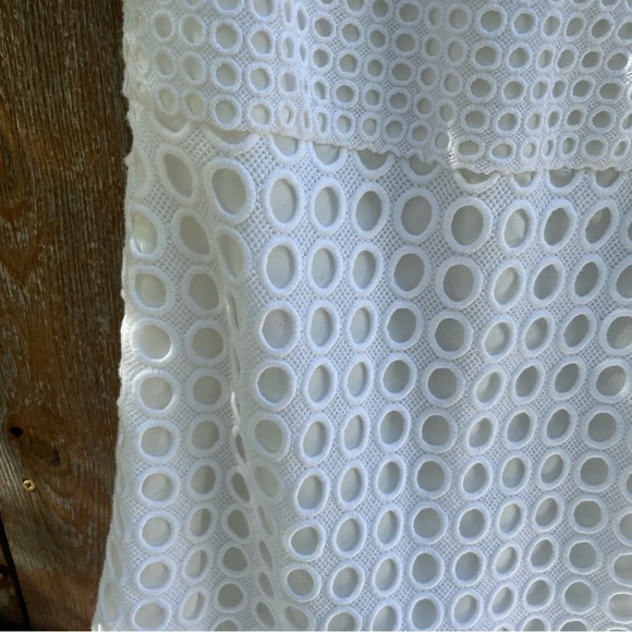 Banana Republic Women’s White Circle Pattern Sheath Pencil Dress Size 8 - Picture 11 of 17